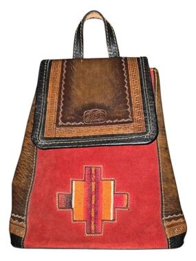 Handmade Boho Leather & Suede Backpack